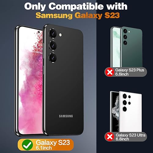 Miniatura 2 de Oneagle Funda para Samsung Galaxy S23, [no para S23+] Samsung S23 5G con 2 protectores de pantalla y 2 protectores de lente, resistente a los