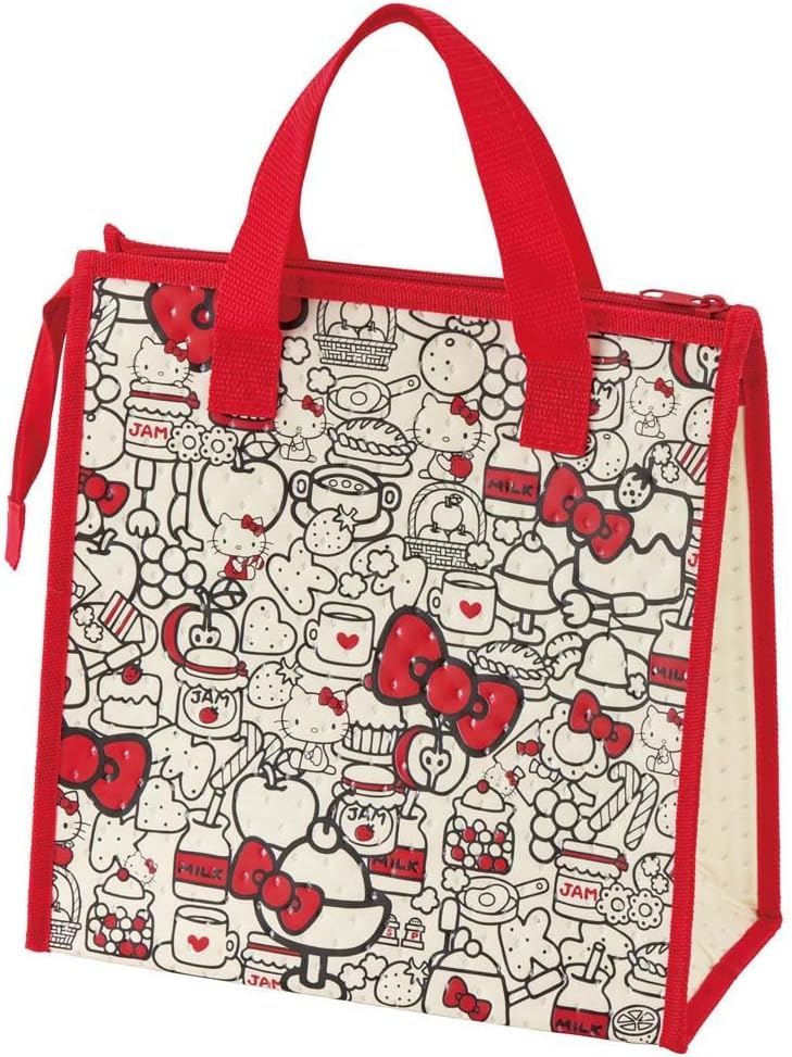 Skater FBC1-A Non-Woven Insulated Lunch Bag, Sanrio Hello Kitty Food Red