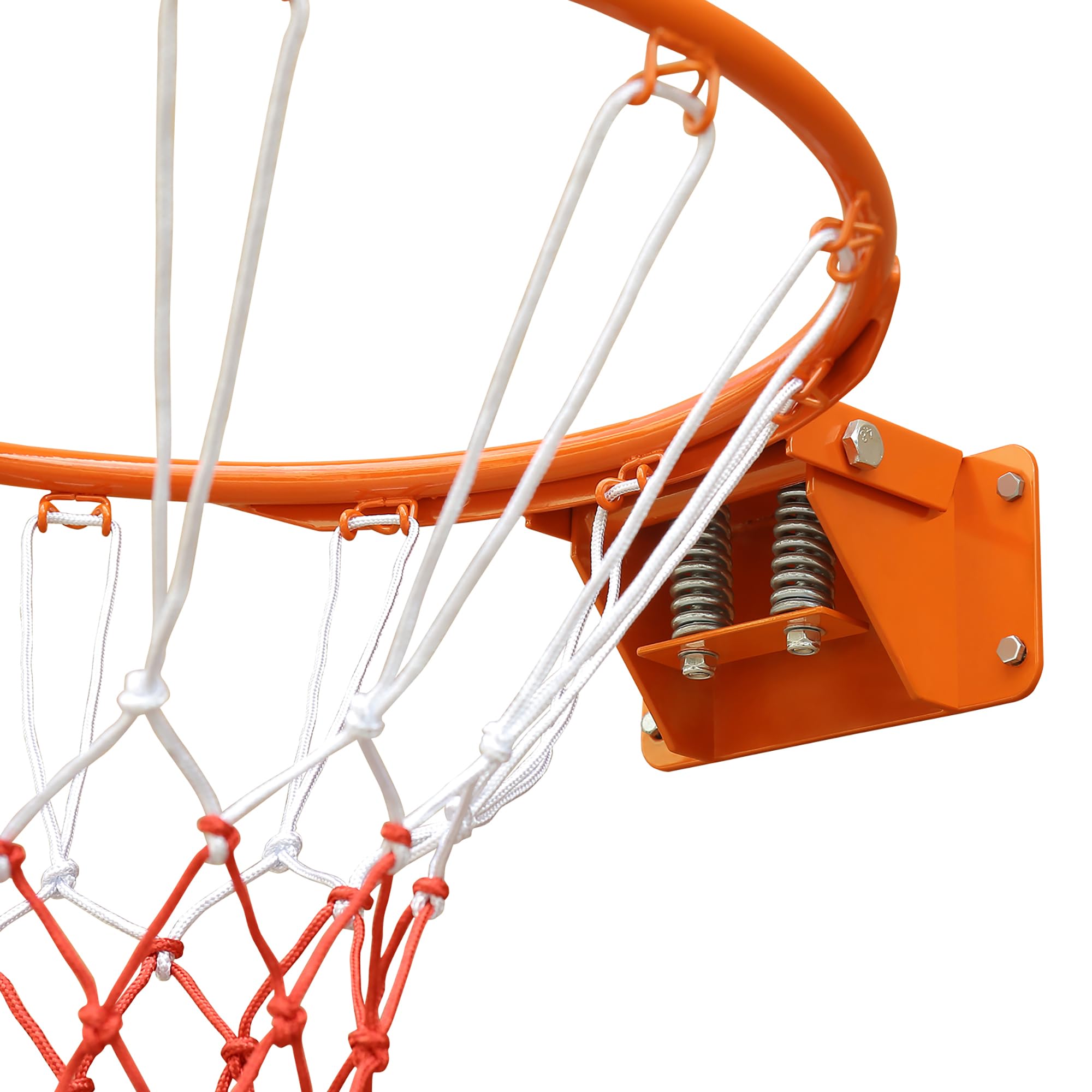 Aro de Baloncesto de Hierro con Red, Exterior e Interior, Naranja, 45cm
