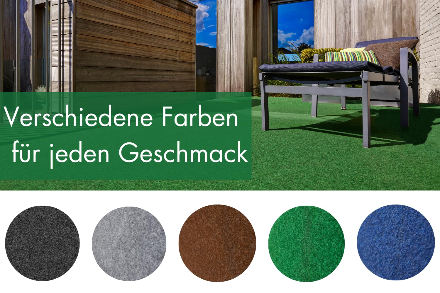 andiamo Alfombra de césped artificial Field con puntos – Césped artificial para exterior para uso como suelo de balcón o alfombra de exterior, resistente a la intemperie y se puede cortar, 200 x 500