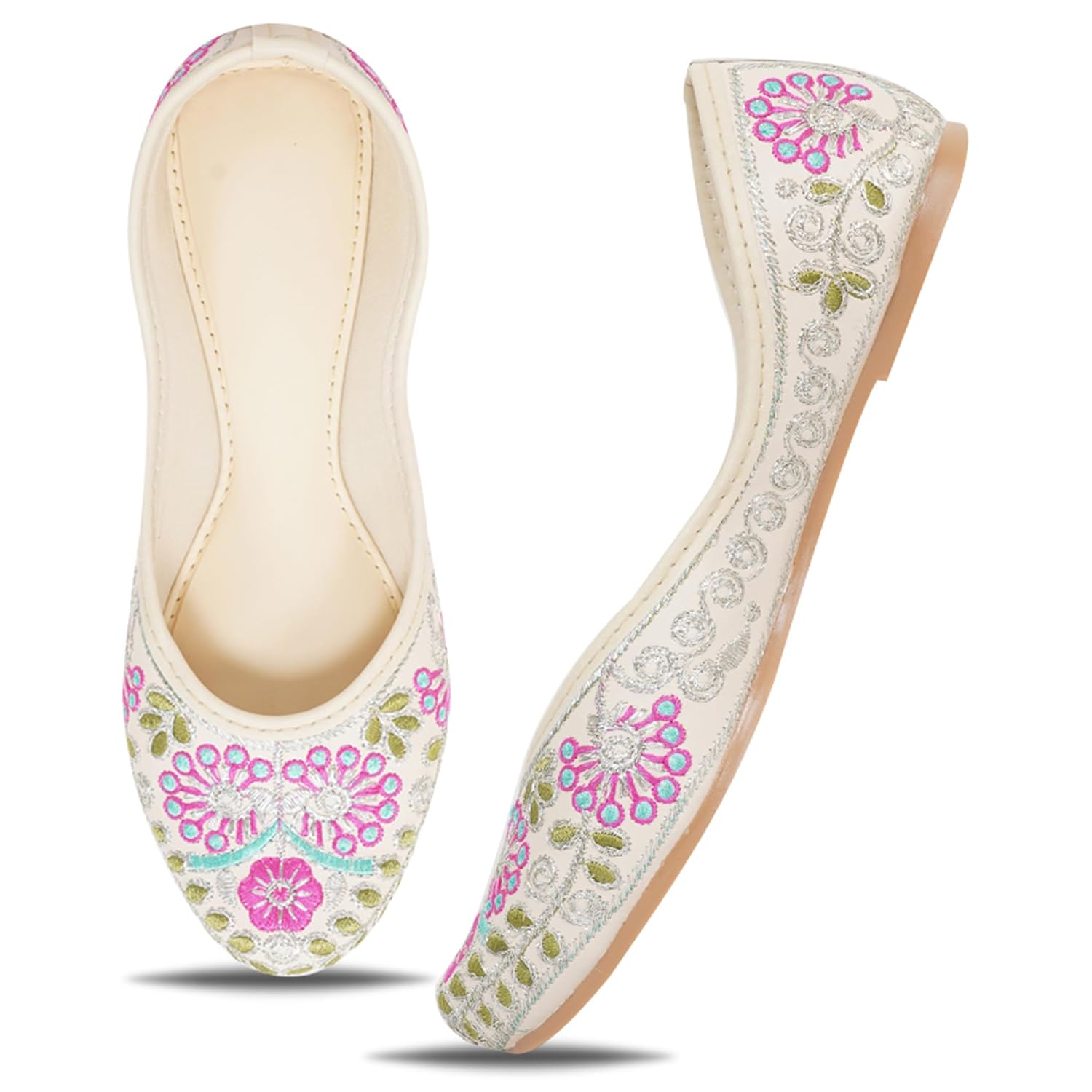 DFR Women’s Embroidered Rajasthani Mojari Juti Shoe