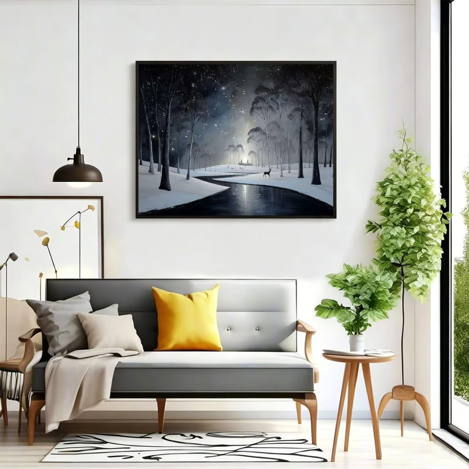 Pintar por Numeros Cielo estrellado Pinturas Acrilicas animal Pintura por Numeros Lienzos para Pintar, Pintura Acrilica Manualidades, Decoración Hogar, Regalos Cumpleaños, 70x90cm Sin Marco, q-896