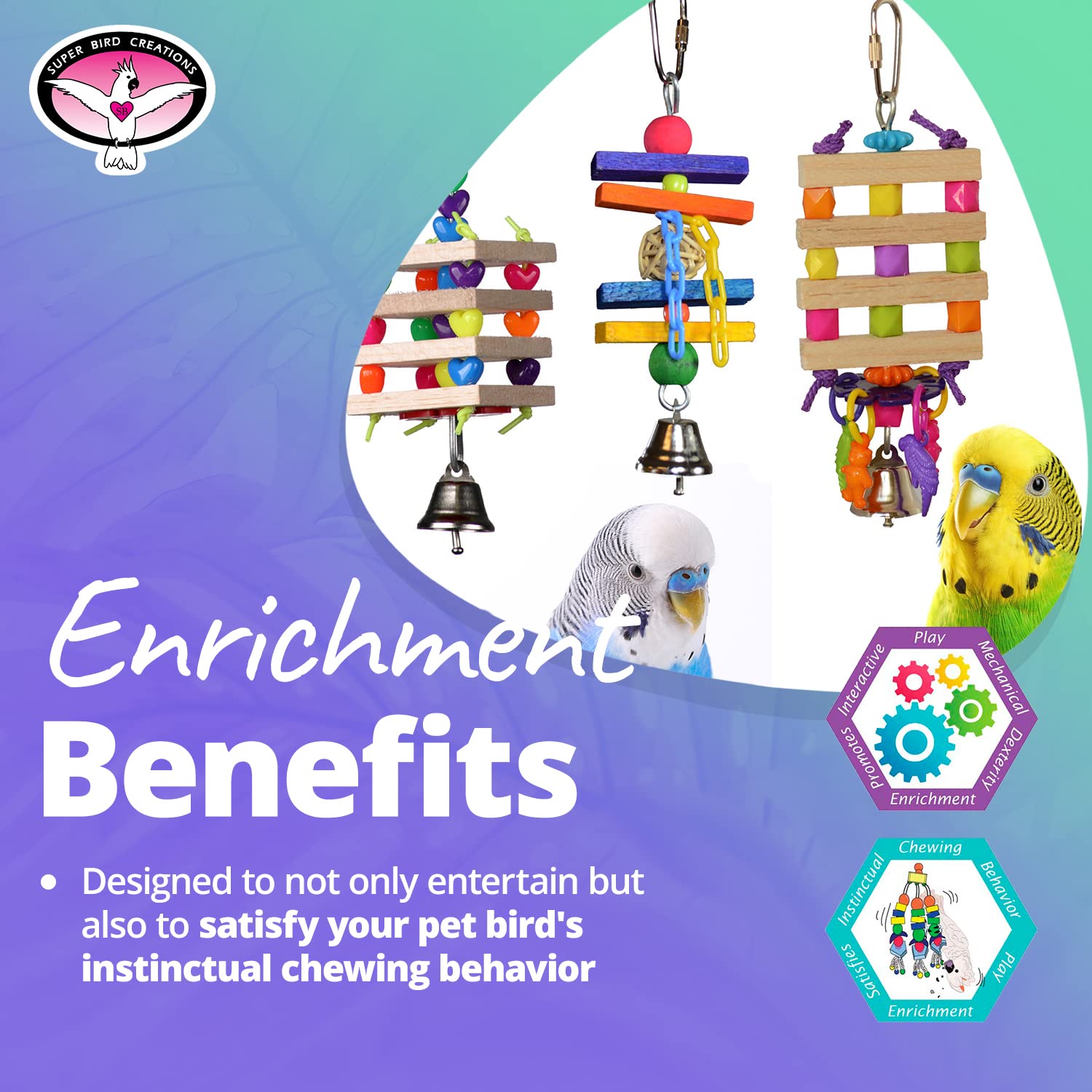 Impeckable Bird Toys 1730 Willow Heart Shredder - Foraging Toy For Parakeets, Cockatiels, Conures, Budgies