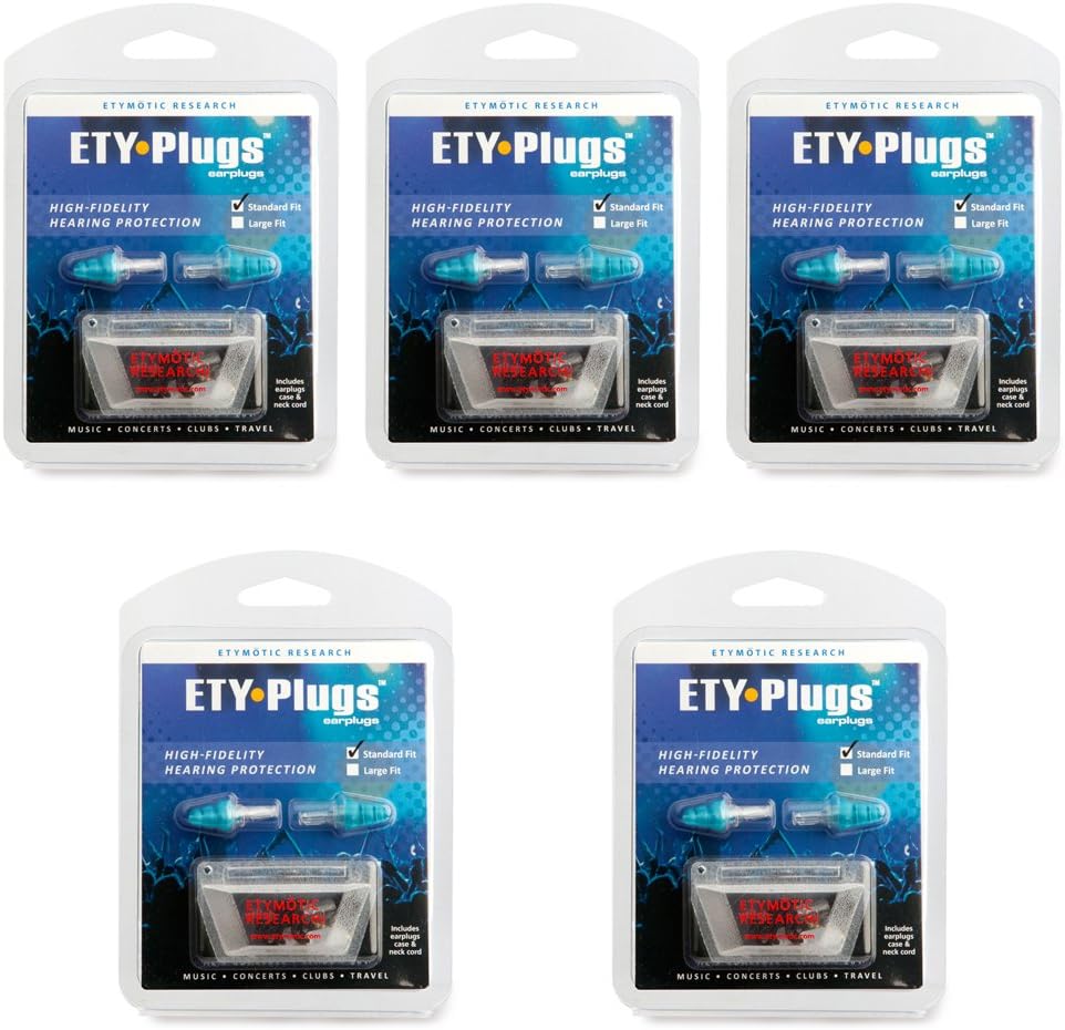 5-pack Etymotic ER-20 ETY-Plugs (Standard Fit Blue)