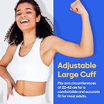 Blood Pressure Monitor for Home Use: Easy@Home Upper Arm Large Cuff BP Machine - Automatic Tensiometer with 3-Color Backlit Hypertension Display and 2 Users, Supports Free MyHeartPal App Scan, EBP-095