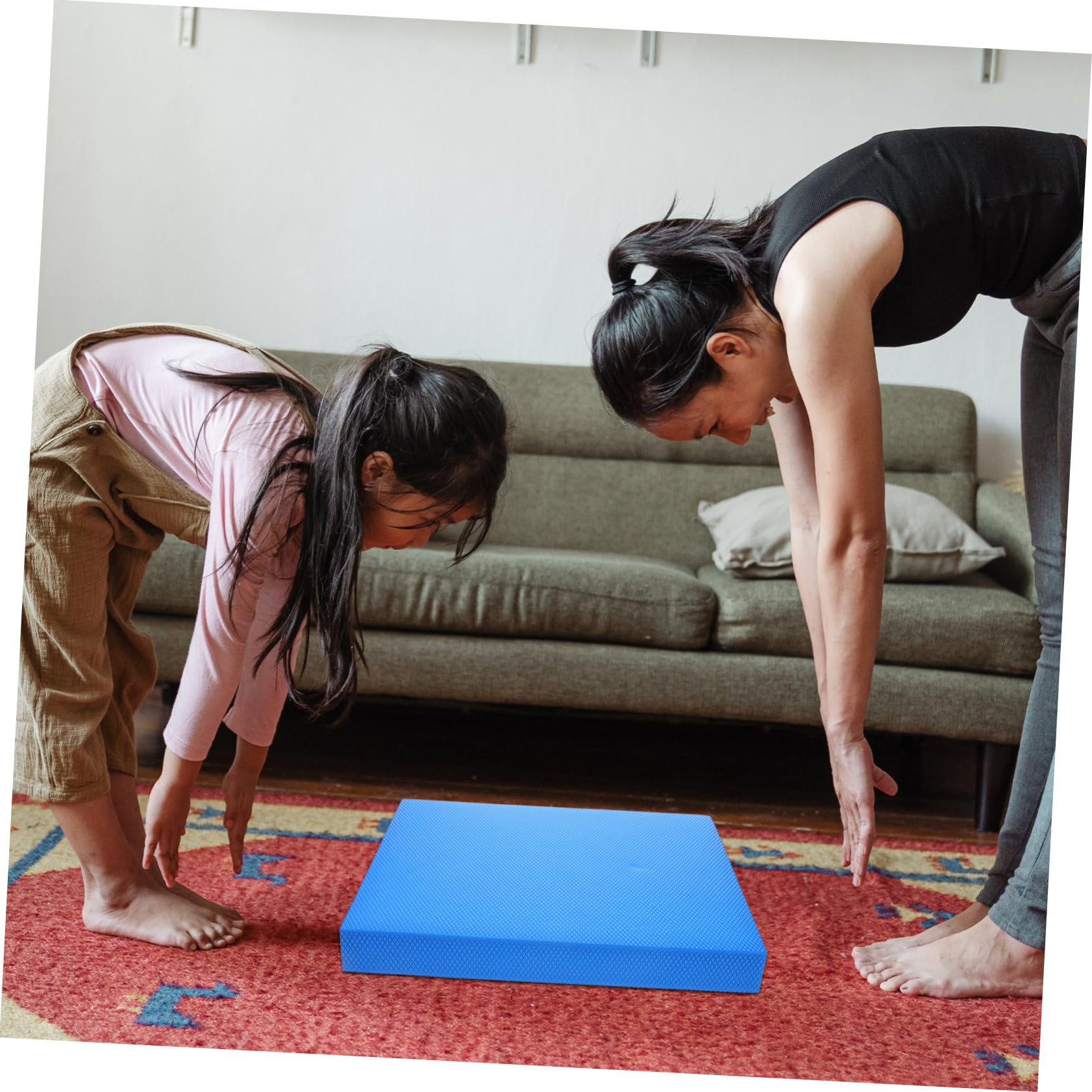 Toyvian Tappetino in Tpe Blu per Yoga e Allenamento, Cuscino Antiscivolo per Ginocchia e Gomiti, Facile da Arrotolare, per Stretching e Ufficio