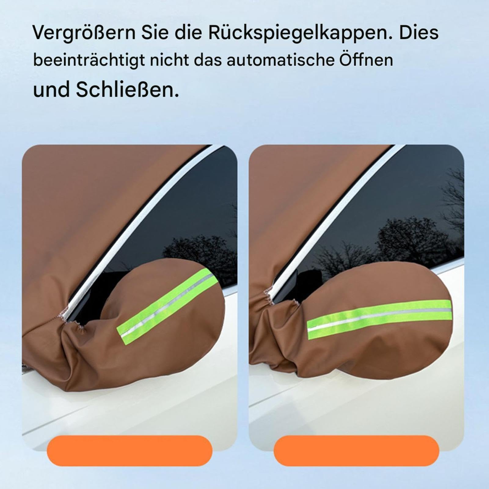 Housse de Pare-brise Anti-Gel et Neige Accessoires Auto Épaissis en Cuir PU