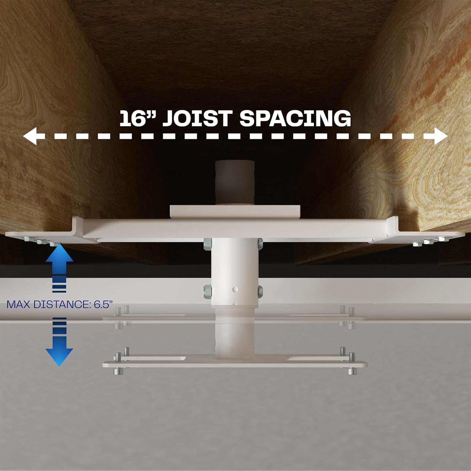 VIVO Drop Ceiling Mount Designed for MOUNT-E-FD55W and MOUNT-E-FD70W Electric Ceiling TV Mounts, Holds Screens up to 77 lbs, 4 Height Settings, MOUNT-FD1C
