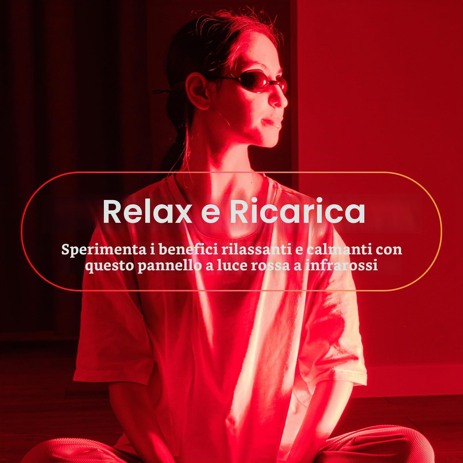 Lampada a Luce Rossa 240 LED, Lampada Infrarossa 3-in-1 con 3 timer e 5 livelli di luminosità, Piantana con 4 teste regolabili per casa, ufficio e salone