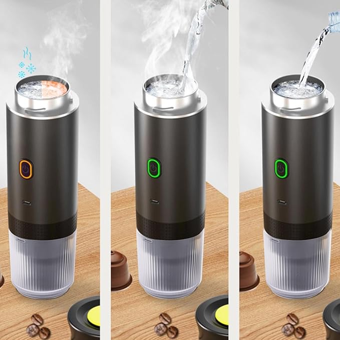 Cafetera Portátil para Cápsulas y Café Molido, 15 Bar, Autocalentable miniatura 8