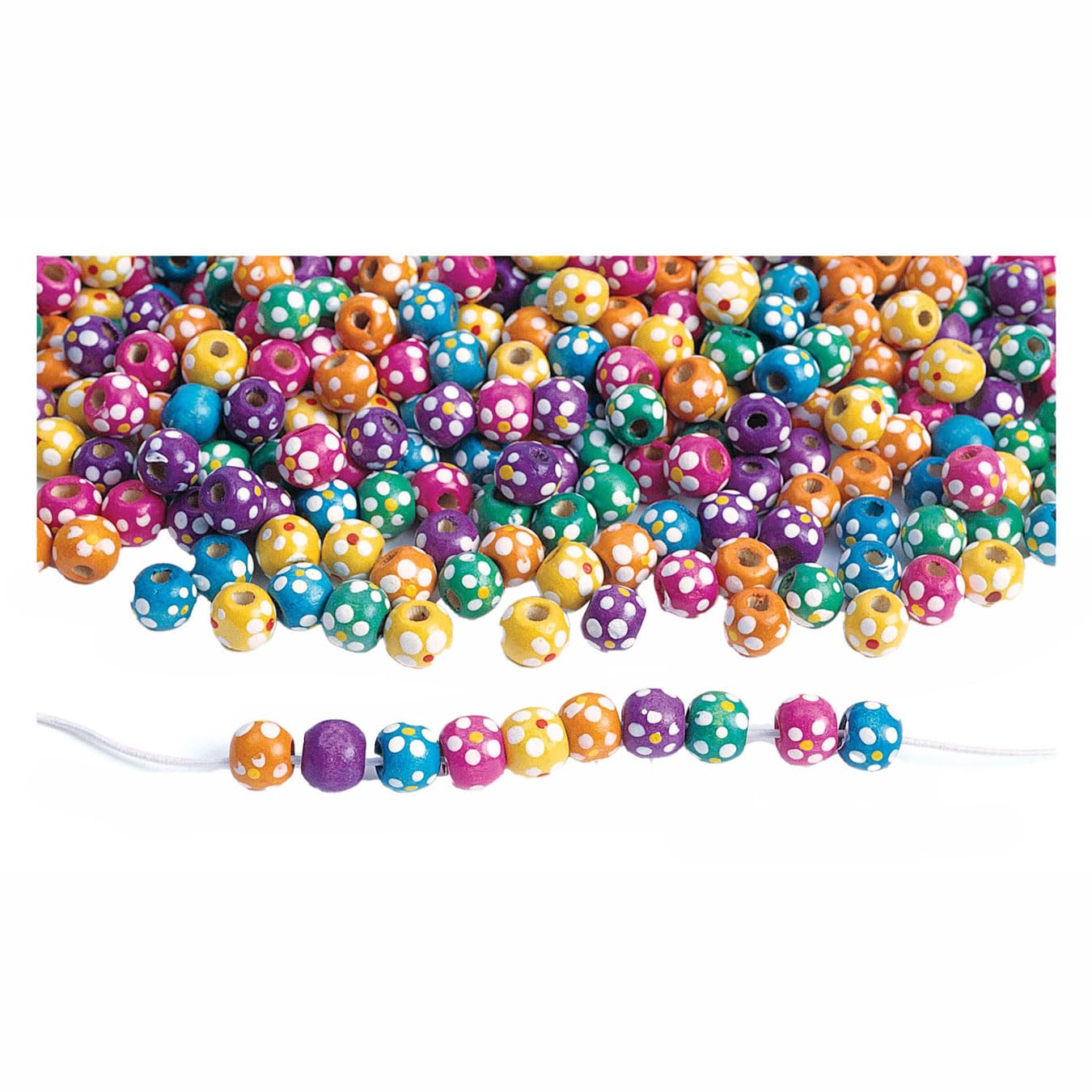 Perles à enfiler en bois en forme de fleur Colorations de 225g pour de jolies créations uniques