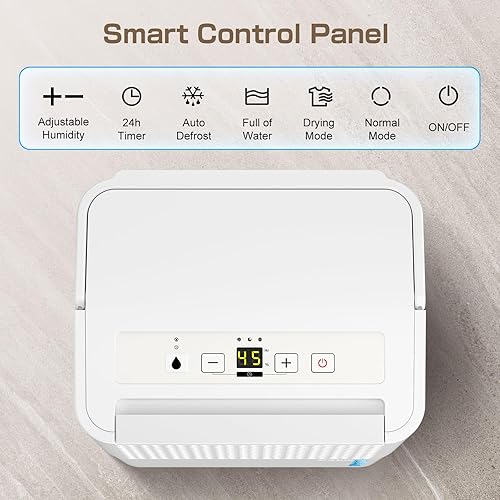 Miniatura 3 de Deshumidificador, deshumidificador de 3000 pies cuadrados de 32 pintas para el hogar, con manguera de drenaje, ideal para dormitorio, baño, caravana