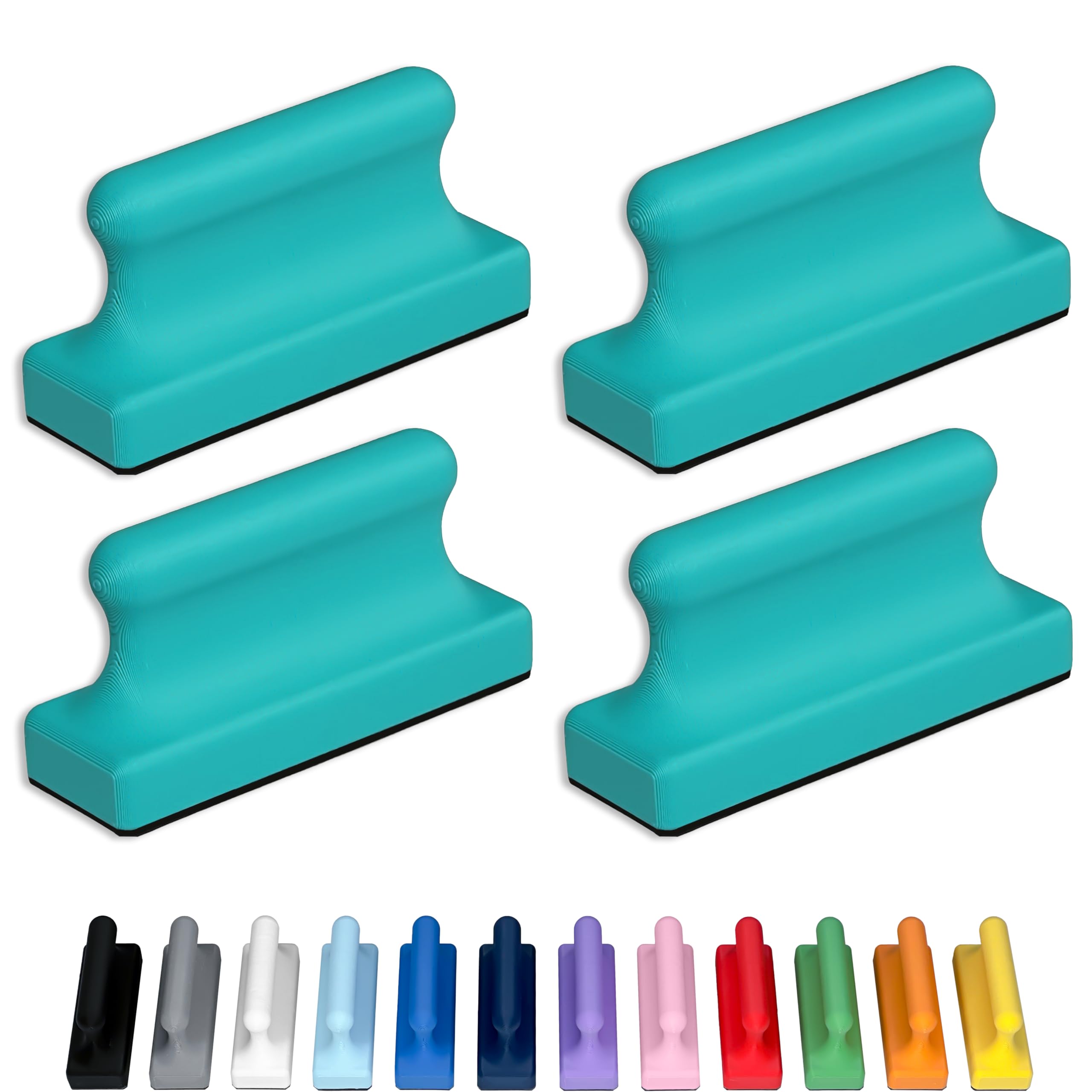 Glassboard Studio Mega Magnets - Neodymium - Heavy Duty, Colorful, Ergonomic, Ideal for Crafting, Quilting, and as Magnetic Knife Holders (4, Seaside Teal Pawn)