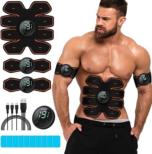 ABS Stimulator Workout Equipment, Ab Machine USB Rechargeable Gear for