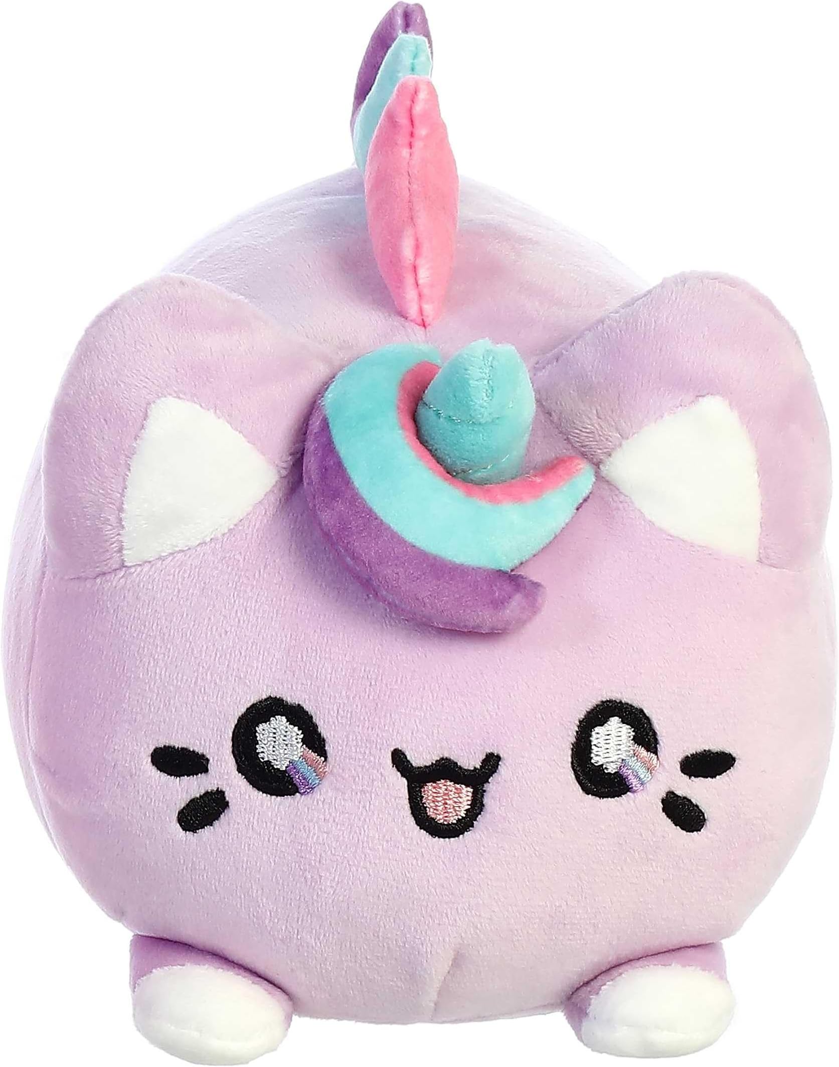 Enchanting Tasty Peach® Lavender Dream Meowchi Stuffed Animal - Bright & Colorful Design - Showpiece Plush - Purple 7 Inches