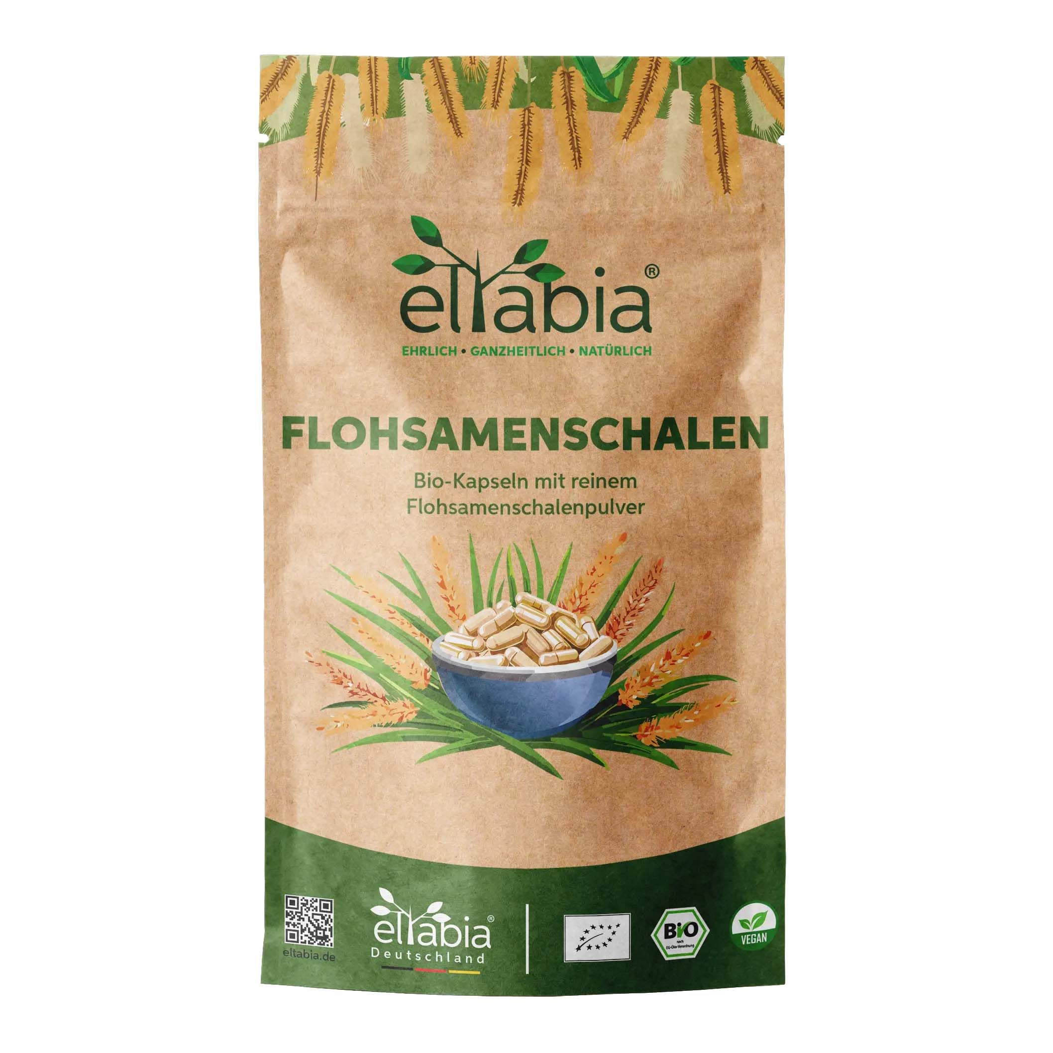 Lot de 1000 gélules de psyllium bio | 99 % de pureté | Nourriture crue de qualité supérieure en provenance d'Inde | Végétalien