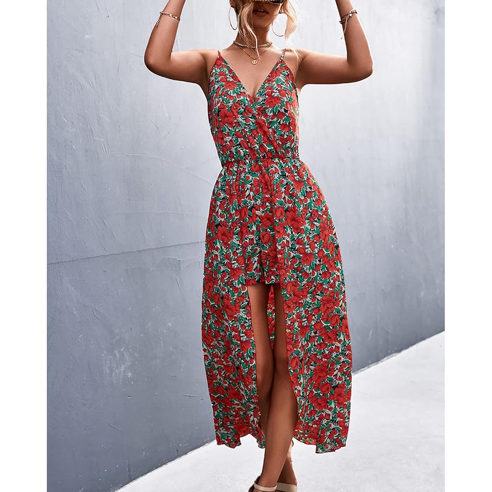 ワンピース FETICO FLORAL PRINT RUFFLED-HAM VELOUR FLORAL PRINT RUFFLED-HEM VELOUR DRESS｜FETICO