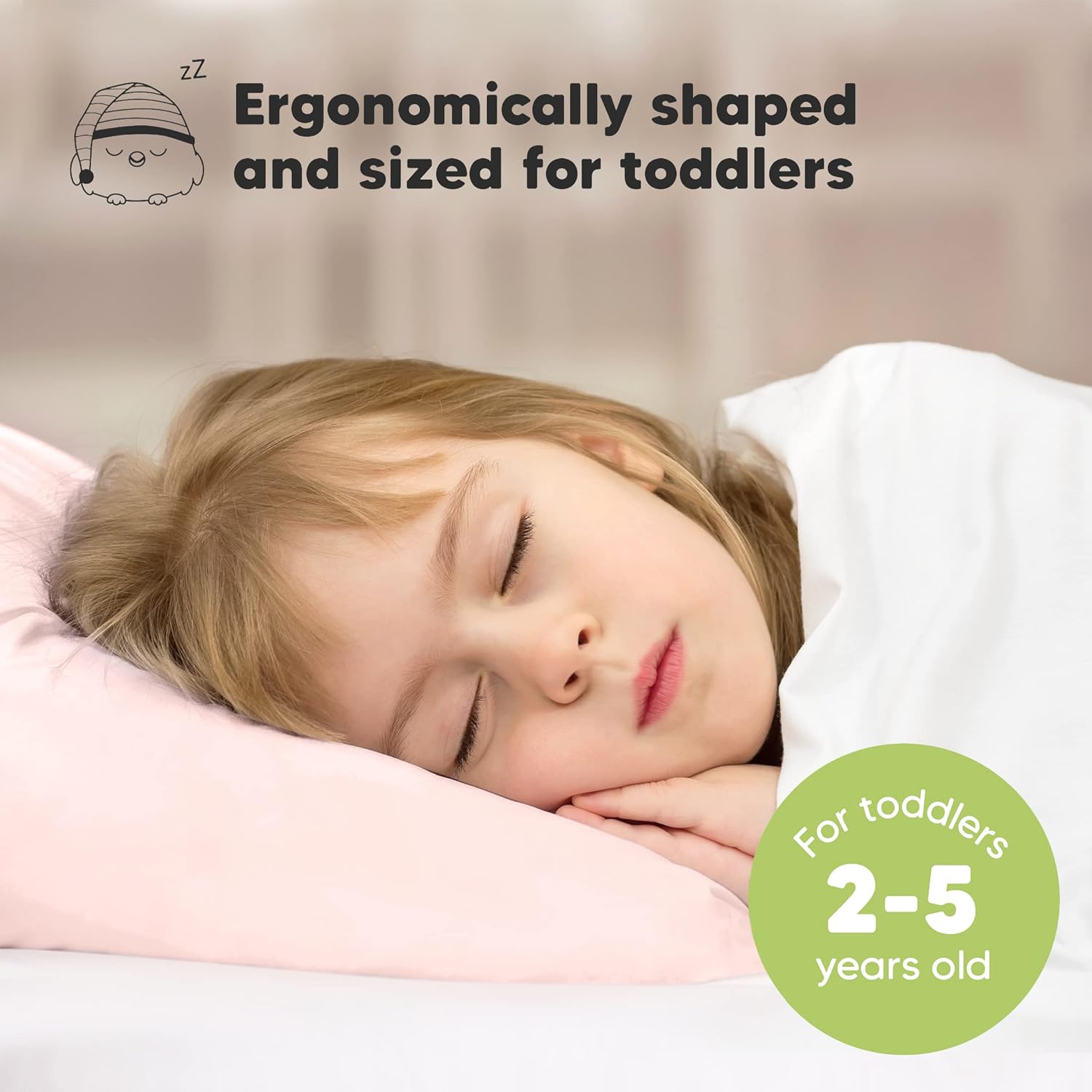 KeaBabies Toddler Pillow with Pillowcase and 2-Pack Toddler Pillow - Soft Cotton Kids Cushion for Sleeping - Standard Size Cushion Set for Baby Boys and Girls