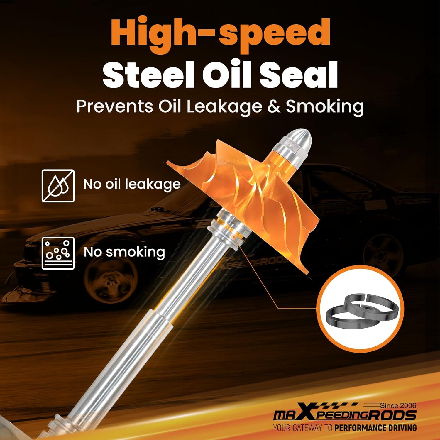 maXpeedingrods GT3782VA Turbo Turbocharger for Ford V8 6.0L F250 F350 F450 Super Duty, for F350 Pickup 2005-2007 with Billet Compressor Wheel, Street JD Series