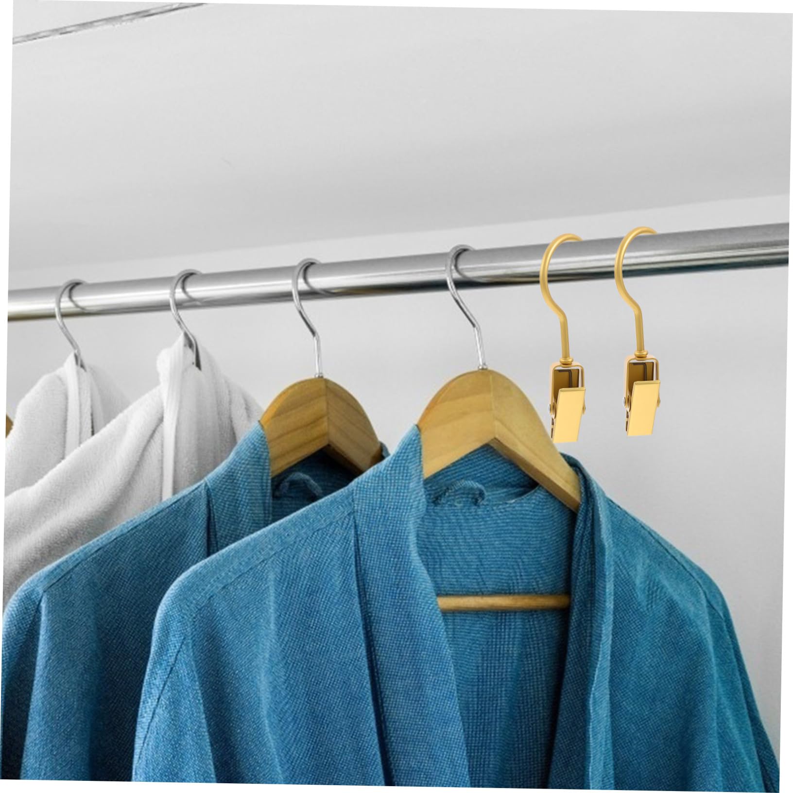 CIYODO Clip Hangers for Pants and Leggings Portable Hanging Storage Organizer with Rotating Hooks for Closet Space Saving Clothes Clips for Jeans Skirts and Hats