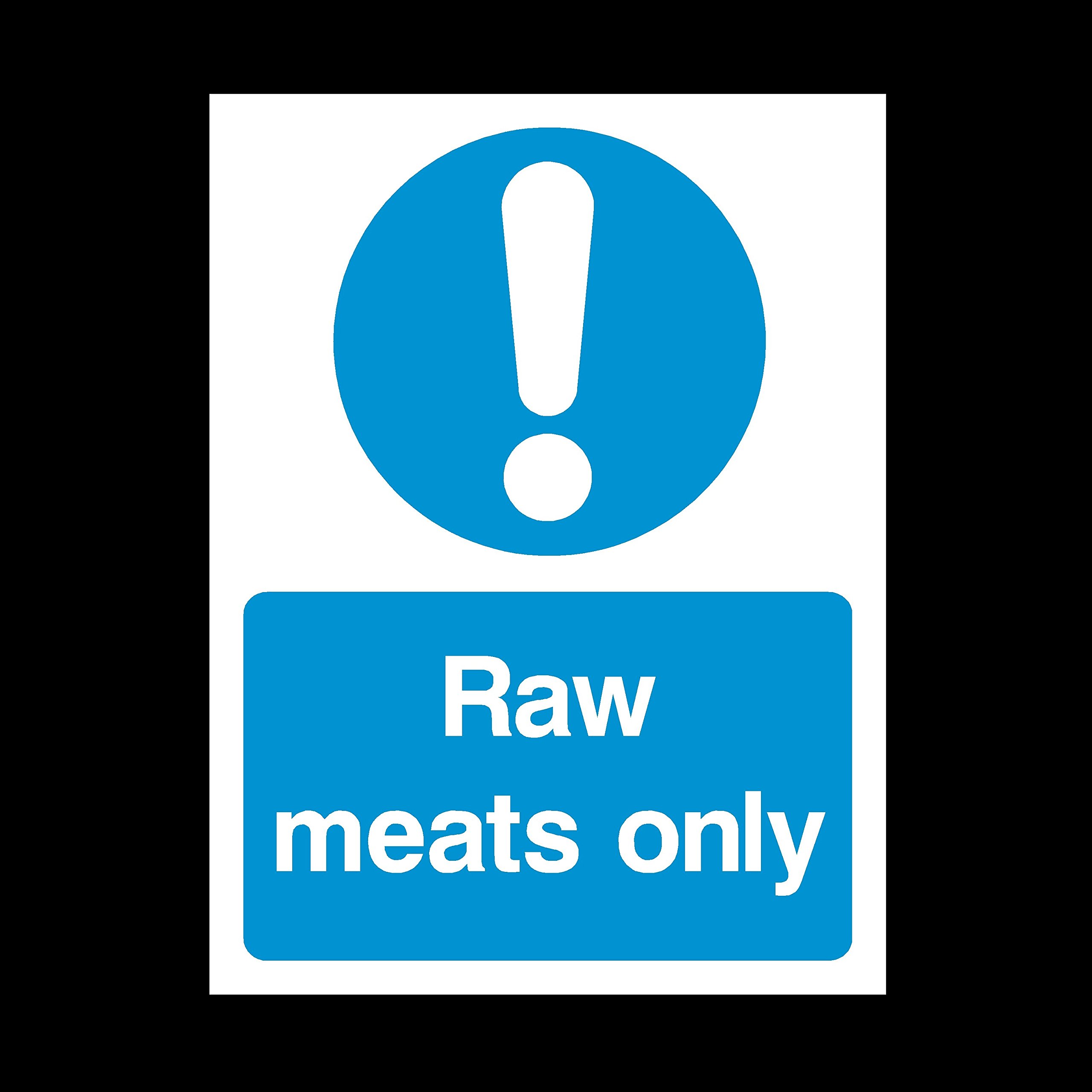 Ussp&S Raw Meats Only Sticker/Self Adhesive Sign - Food Hygiene/Warning/Cross Contamination (Misc83)