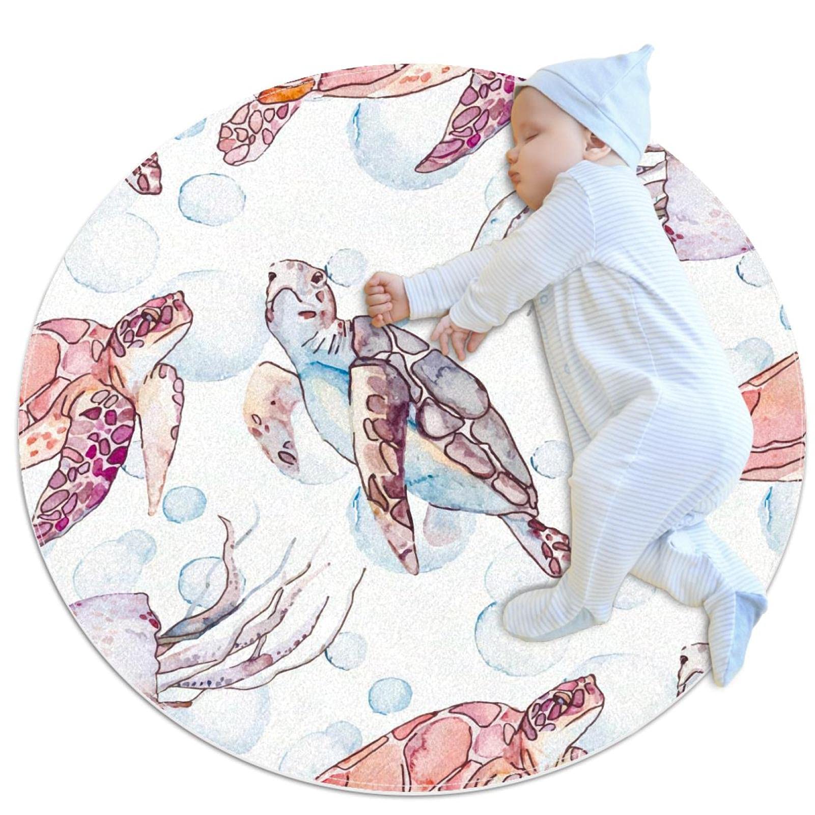 Tapis de salle de bain méduse pour une chambre d'enfant thématique marine