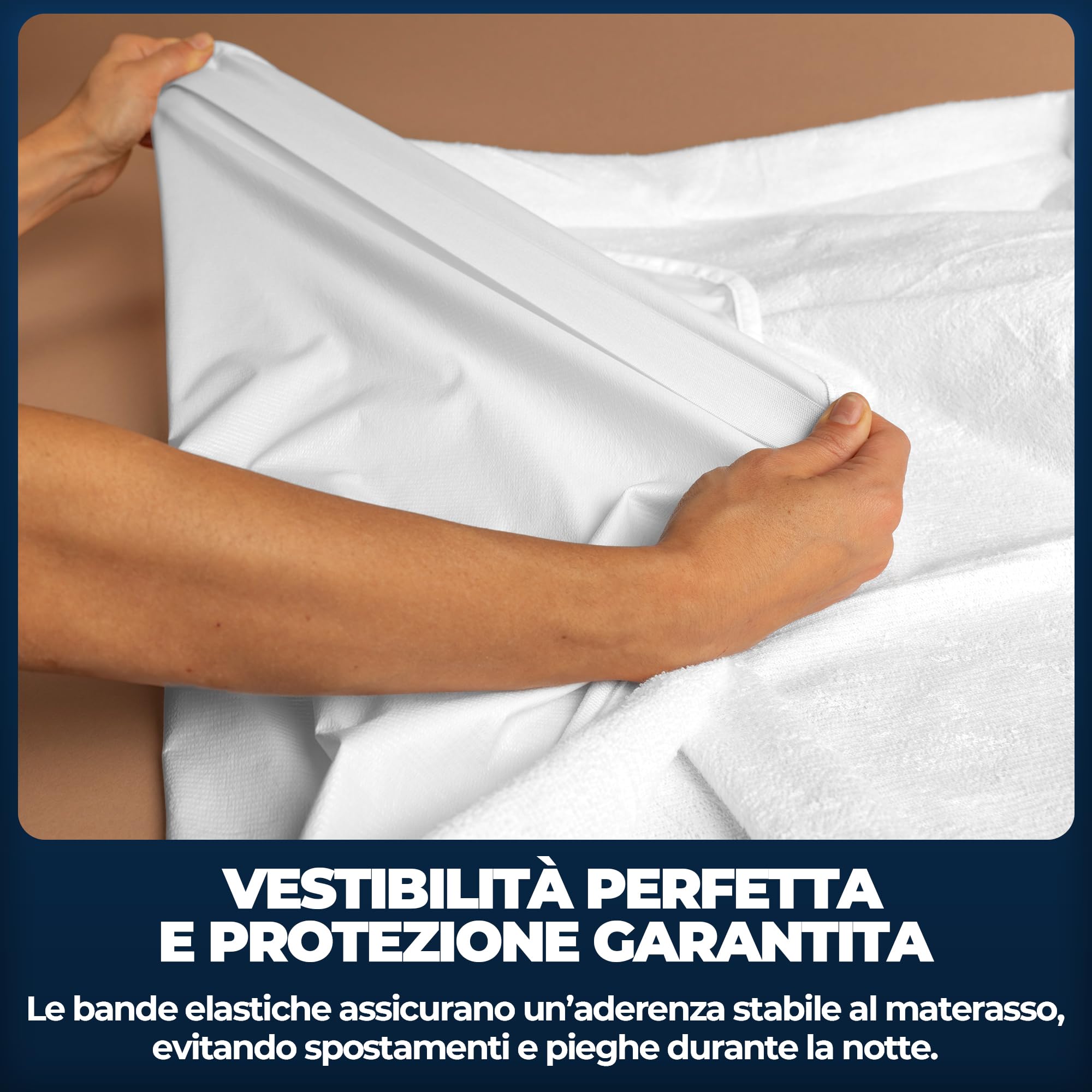 Coprimaterasso Singolo Impermeabile in Cotone 90x190 cm Lenzuolo Cerata Letto Traversa Lettino Protezione in Terry per Materasso Traspirante Antiacaro Anallergico Lavabile in Lavatrice con 4 Elastici