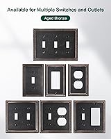 Vista 7 de Paquete de 2 cubiertas de placa de interruptor de luz de doble palanca, cubiertas decorativas de placa de doble interruptor Pearls, placa de pared