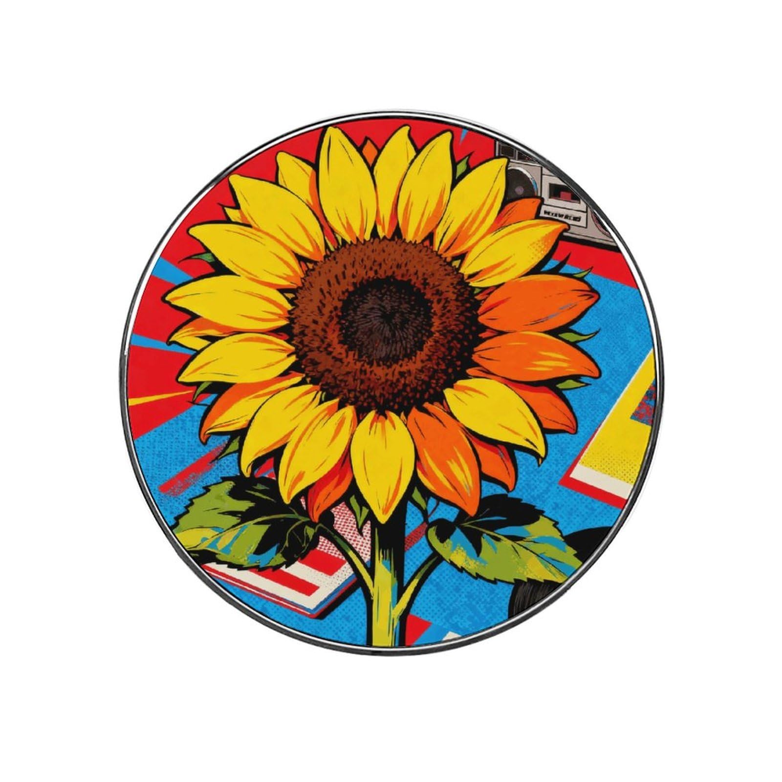 Retro Sunflowers Magnetic Refrigerator Sticker Glass Strong Fridge Sticker Cute Refrigerator Magnets for Kitchen Office Whiteboard Cabinet Decorative Magnets for Gift