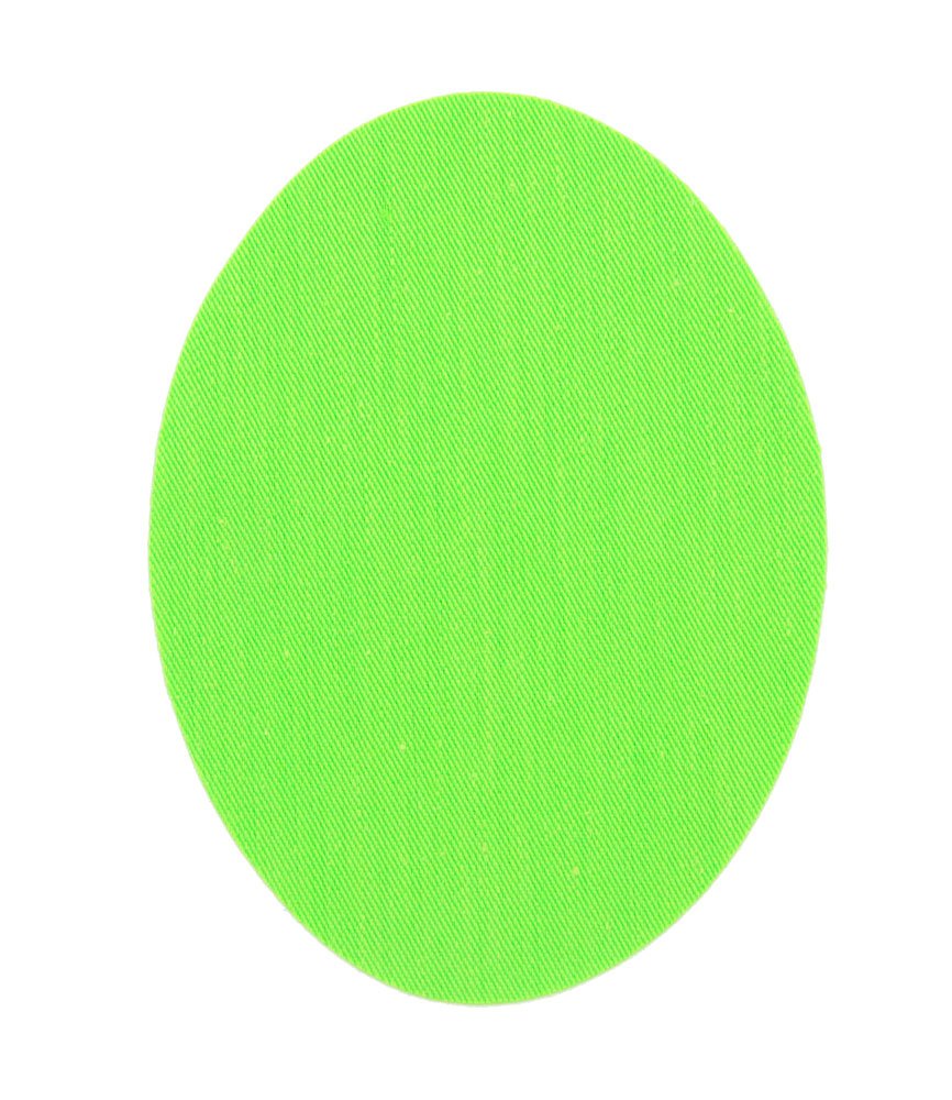 4 Neon Green Iron-on Knee Patches. Elbow Patches to Protect Your Clothes and Repair Trousers, Jackets, Jumpers, Shirts. 10.5 × 8 cm — image 1