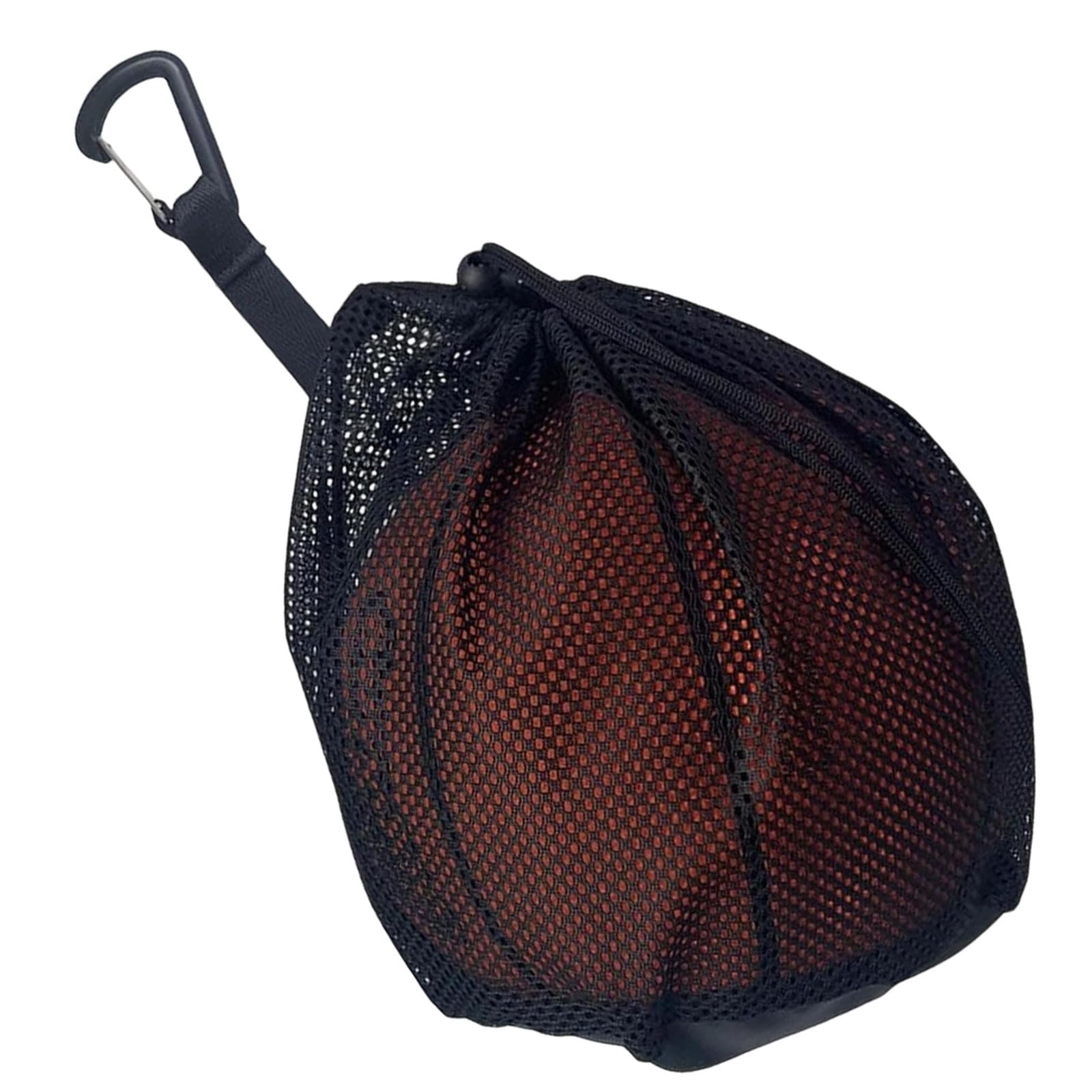Bolsa de Malla Transpirable para Balones, 1 Balón con Cremallera, Negra