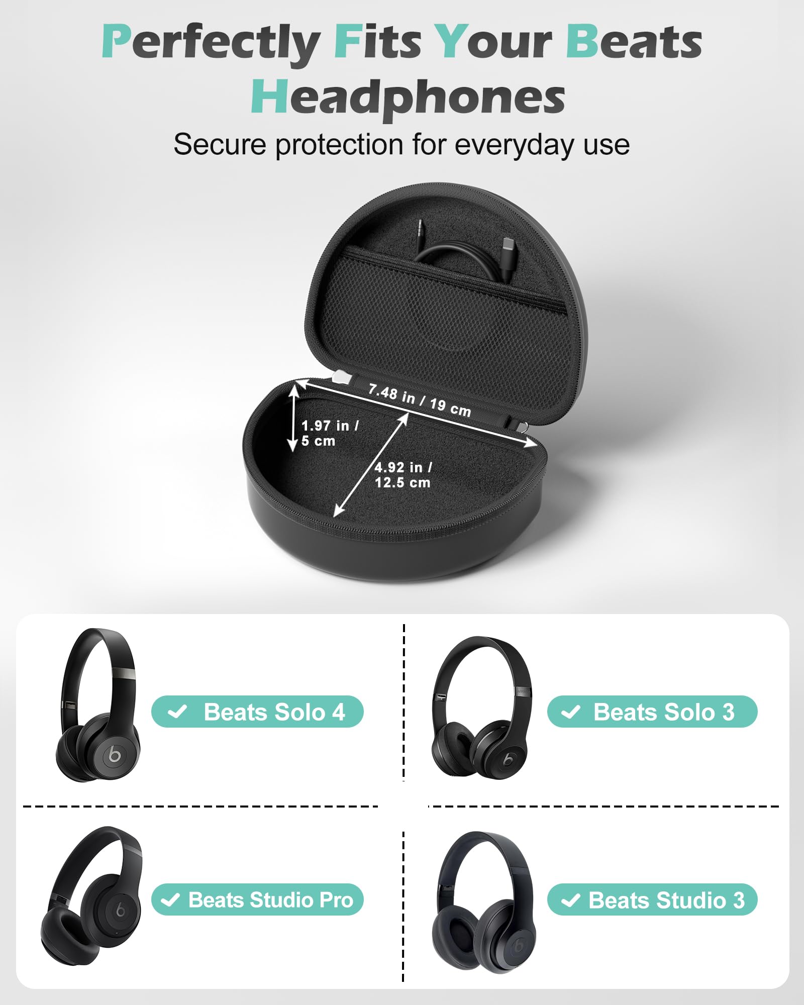 Amazon.com: ProCase Hard Case for Beats Solo 4/Solo 3 & Studio Pro