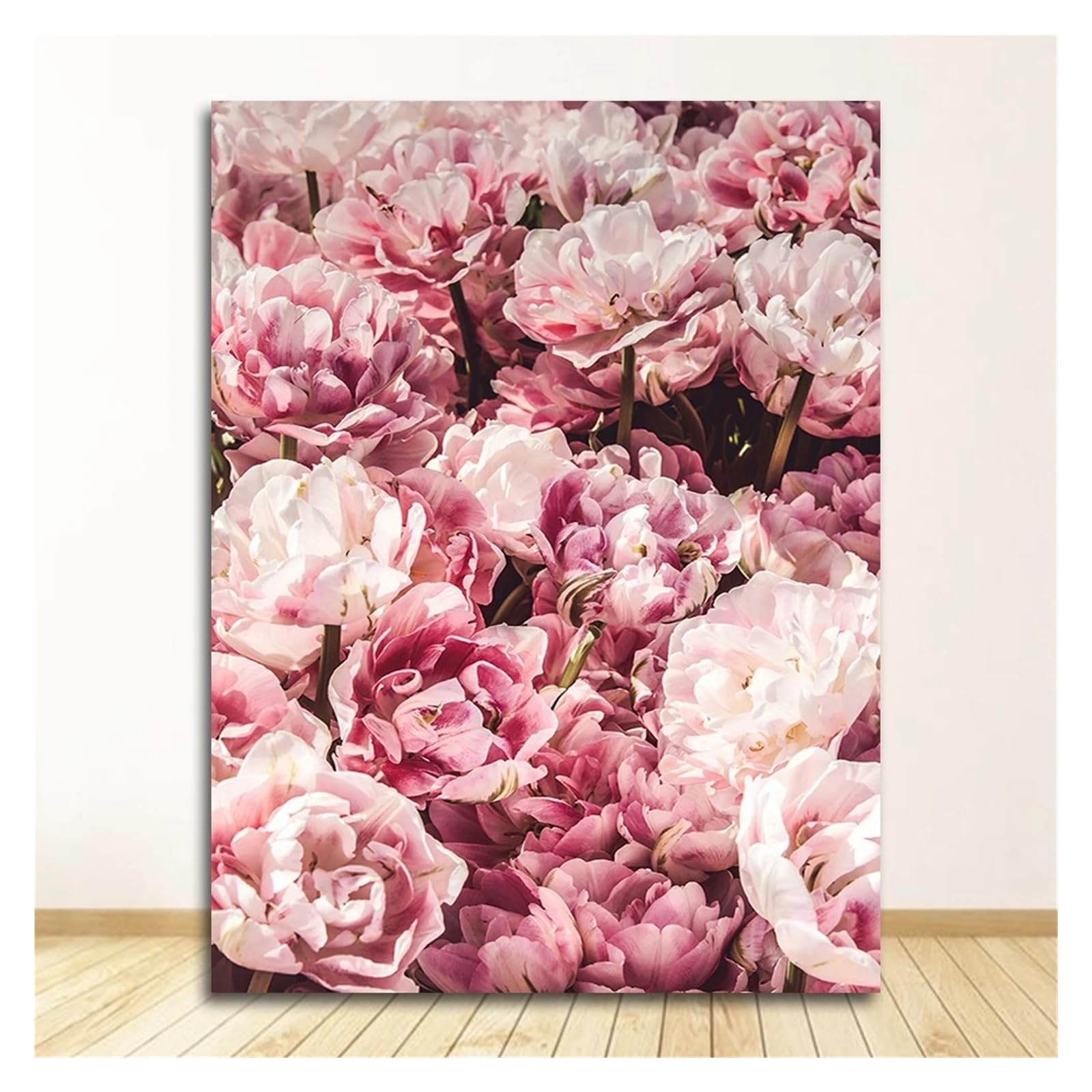 Xenite B Wall Art Canvas Prints Wall Art Picture For Living Room Home Decoration Canvas Painting Nordic Decor Elegant Peony Flower Phrase Poster(,50X70cm)