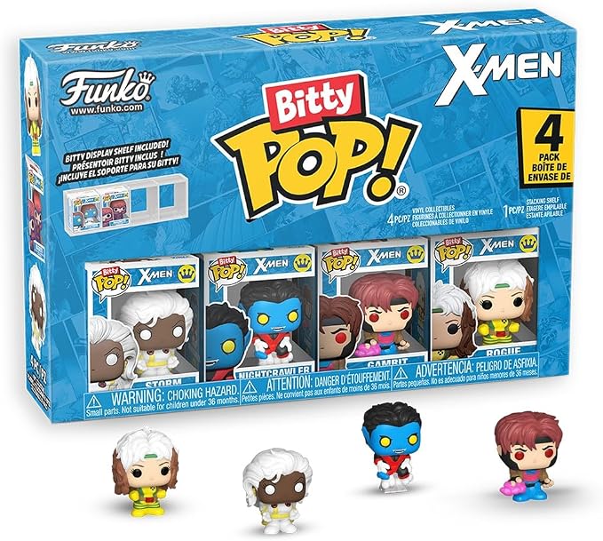 Funko Bitty Pop! 4 Pack: Marvel - X-Men - Rogue, Nightcrawler, Gambit…
