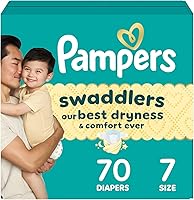 Vista 25 de Pampers Pañales Swaddlers, talla 3 (13-26 libras), 136 unidades, absorbentes, mantiene al bebé seco y cómodo, pañal desechable seguro para la piel