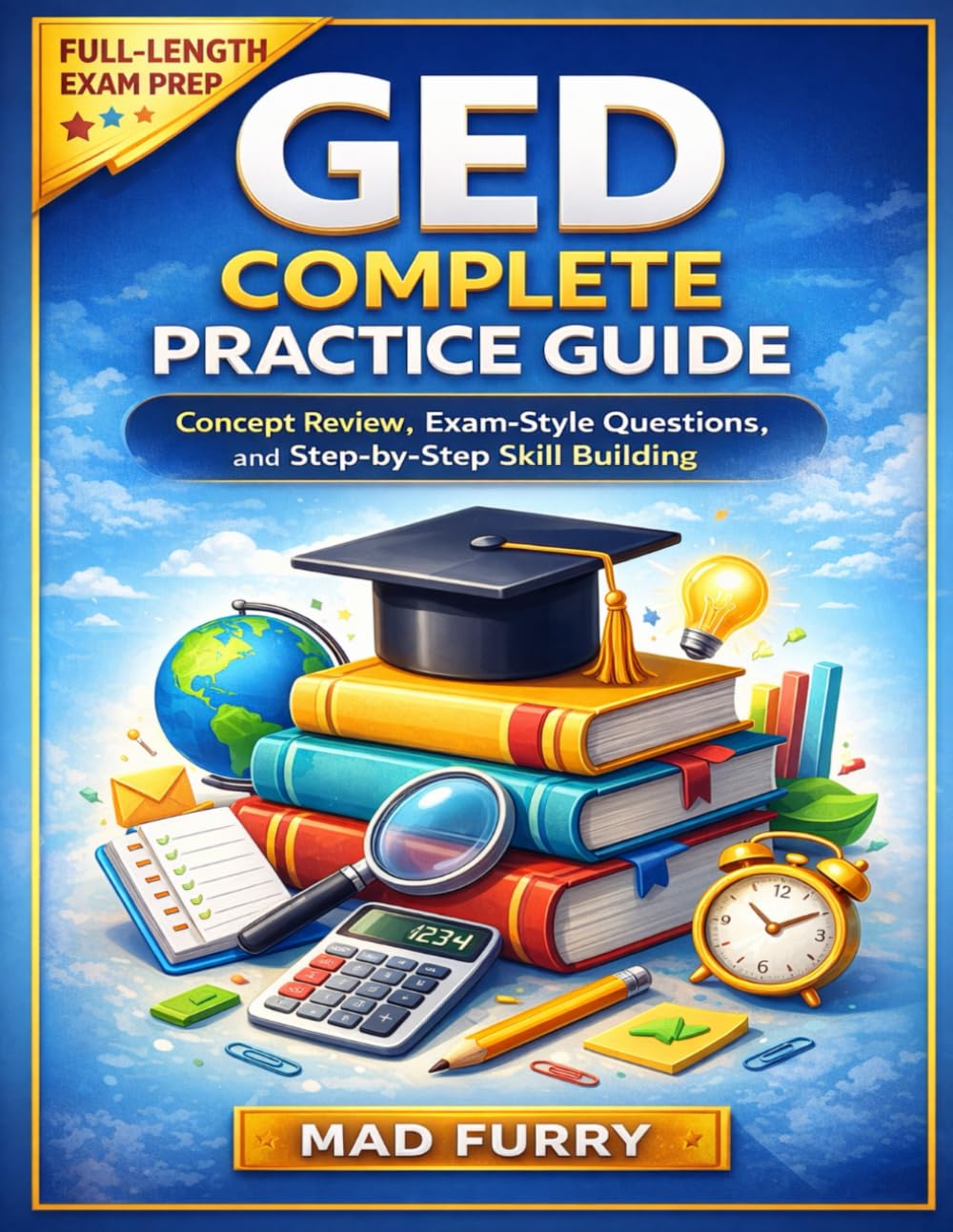 GED Complete Practice Guide: Concept Review, Exam-Style Questions, and Step-by-Step Skill Building