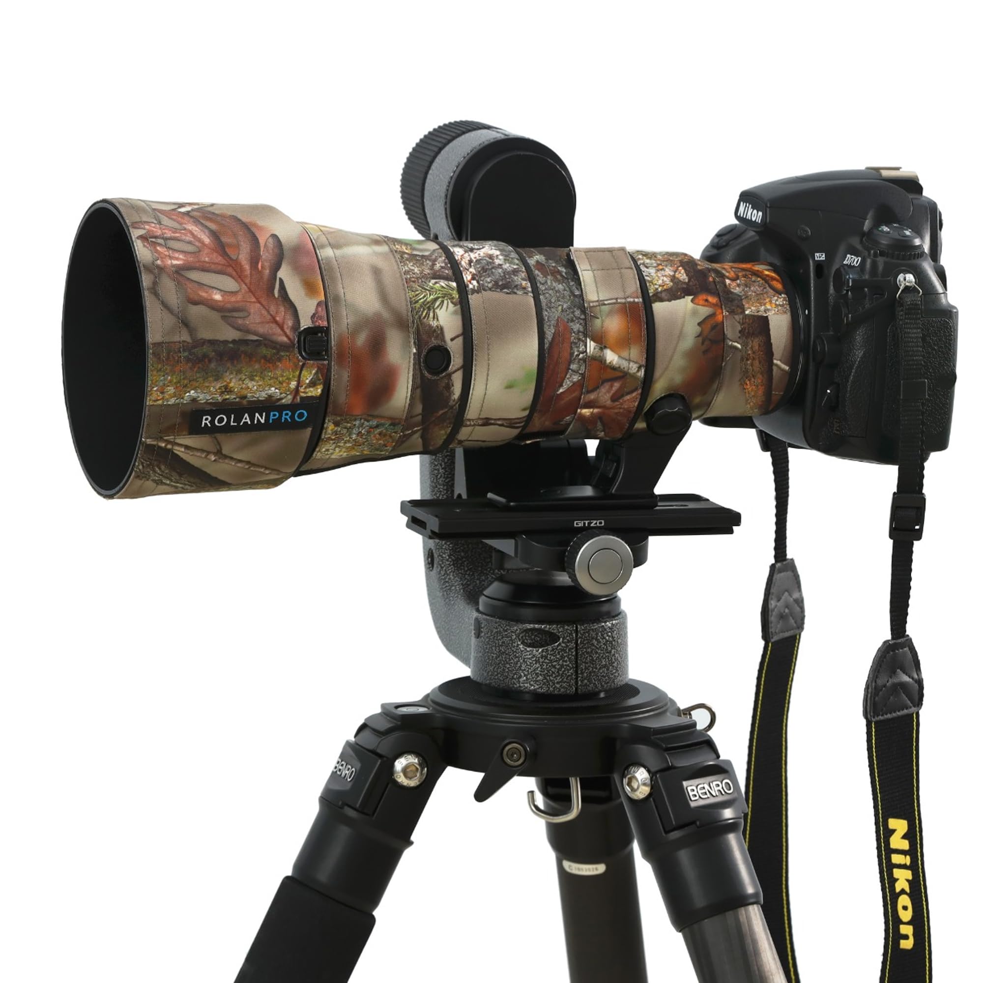 ROLANPRO Osłona Obiektywu Kompatybilna z Nikon AF-S 500mm F5.6E PF ED VR, Wodoodporna Kamuflażowa Osłona Ochronna Obserwacja Ptaków - #20 Jungle B