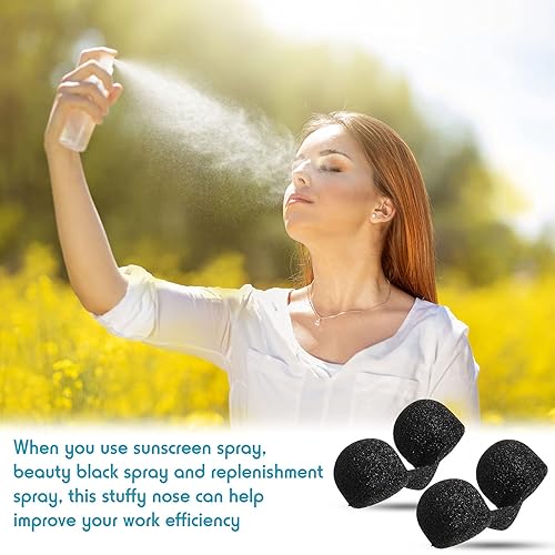 Miniatura 3 de 30 filtros de nariz desechables para bronceado en aerosol con esponja suave, filtro de nariz para bronceado sin sol con aerógrafo