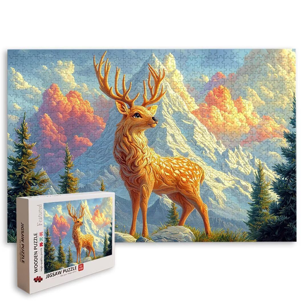 Puzzle 2000 Pezzi, Puzzle Cervo, Misura: 100x71cm, Regalo Donna/Uomo -8791