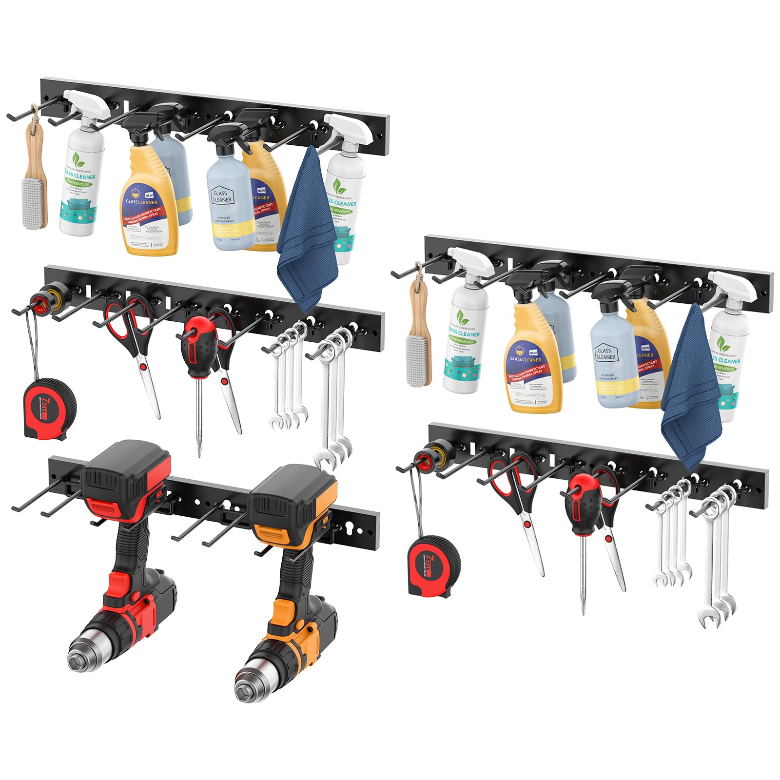 Amazon.com: CCCEI 5 Modular Pegboard Strip Storage, Metal Peg Slat