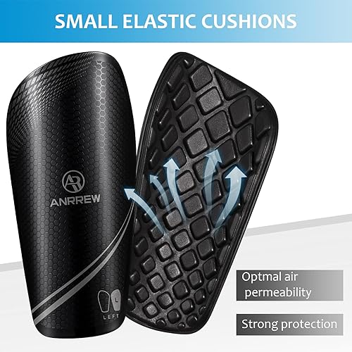 Miniatura 2 de Espinilleras de fútbol con mangas. Para niños, jóvenes y adultos, espinilleras superligeras, equipo protector de fútbol