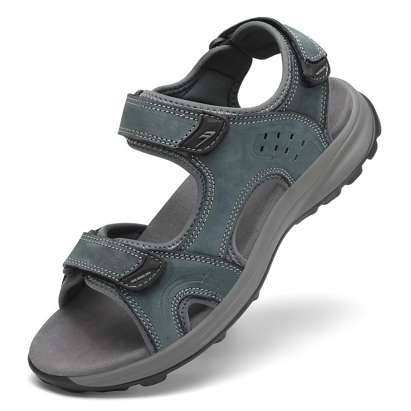 FLARUT Sandali da Uomo Scarpe da Trekking Estive Sport all'aperto in pelle Spiaggia Punta Aperta l'escursionismo Sportivi Casual