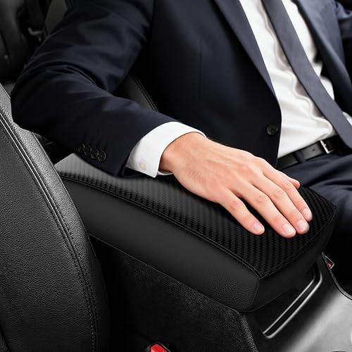 Miniatura 2 de Autorder Funda de consola central para Nissan Sentra 2020 2021 2022 2023 2024 2025 Accesorios Funda de reposabrazos de fibra de carbono Almohadilla