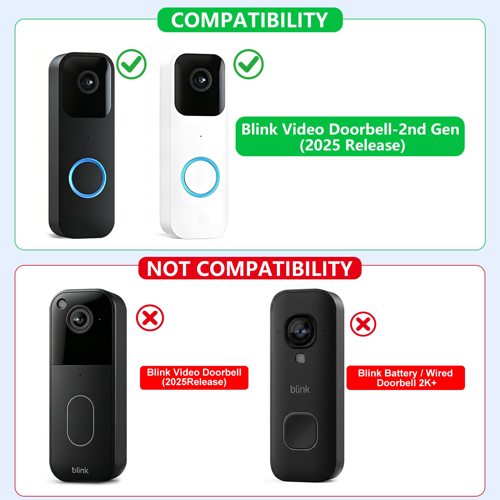 ALERTCAM Adaptateur d'alimentation pour sonnette vidéo clignotant (remplacement de batterie), transformateur de sonnette avec câble résistant aux intempéries de 5 m, charge continue votre sonnette