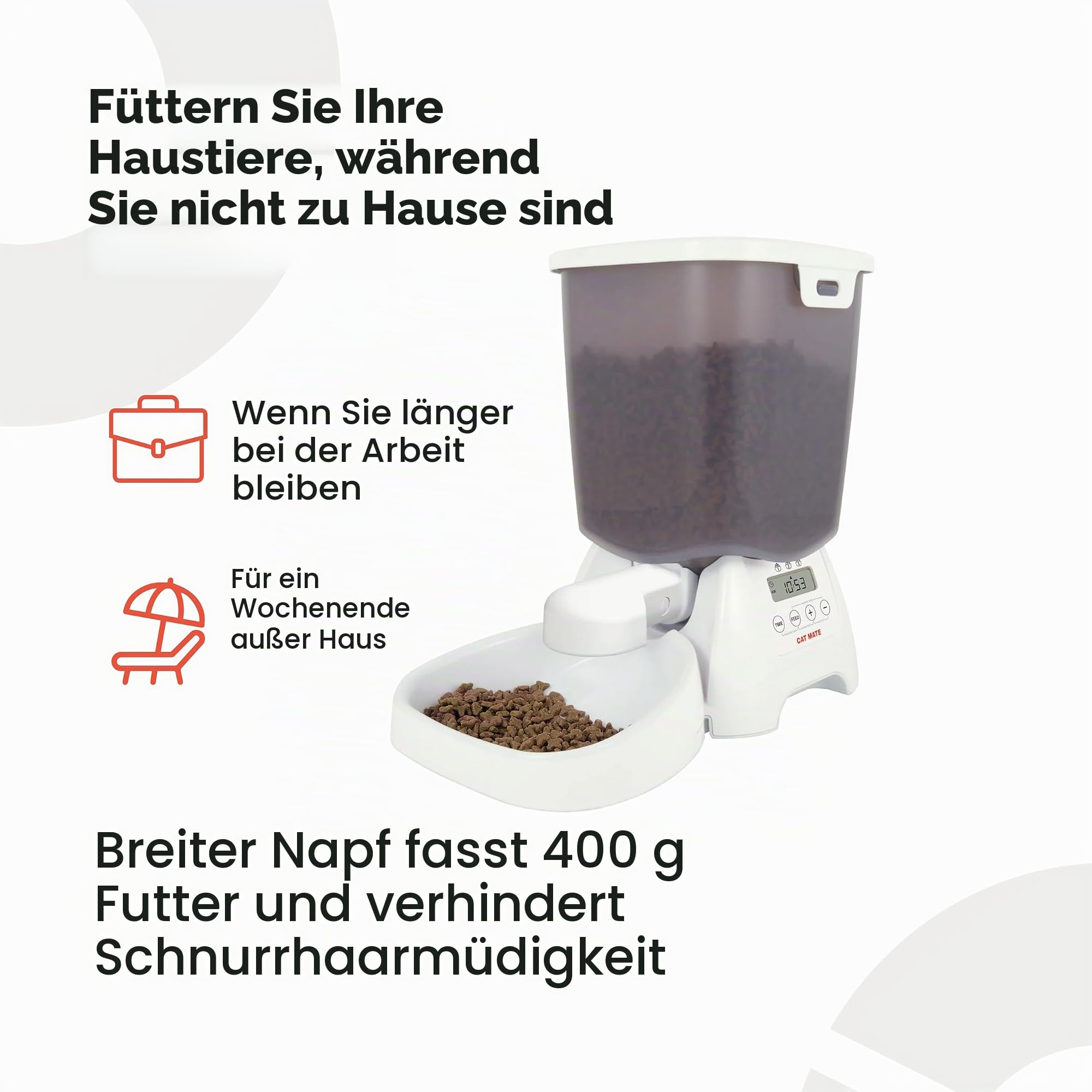 Cat Mate Automat für Trockenfutter L: 21.1 cm B: 21.1 cm H: 36.8 cm 3 kg 905 g