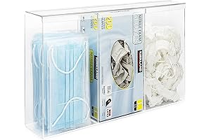 Triple Hygiene Dispenser Station with Lid- Tabletop or Wall Floating Glove Holder