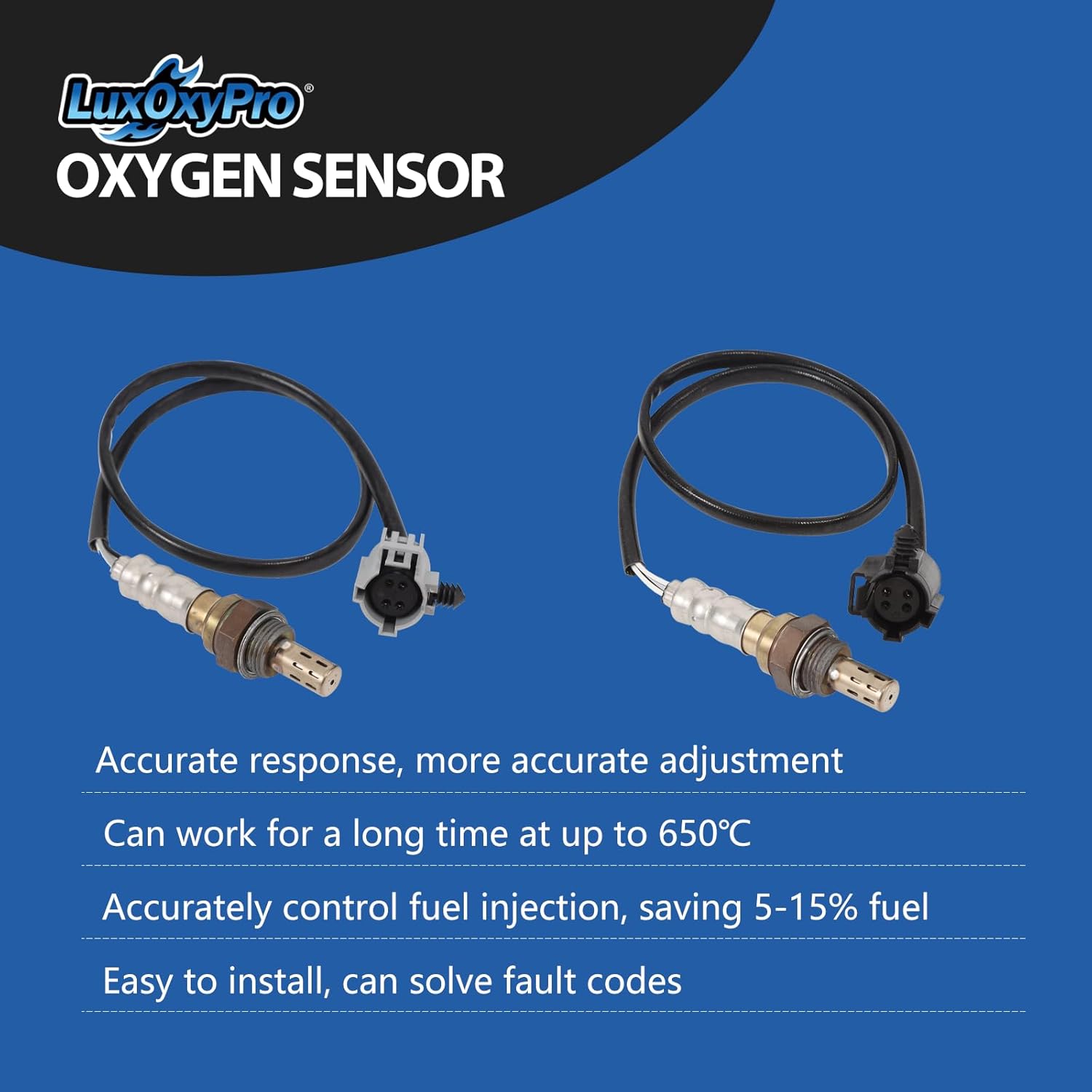 Oxygen O2 Sensor Upstream and Downstream for Jeep Cherokee 4.0L L6 1996-2001, Grand Cherokee 1996-2000, Wrangler 1997-1999, for Dodge Dakota 5.9L V8 1999, Replace 234-4076 234-4078 2Pcs