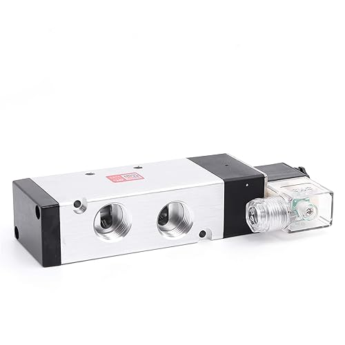 Miniatura 7 de SNS Válvula electromagnética eléctrica 52 puerto 12 NPT entrada sola bobina piloto 4V410-N15DC24V