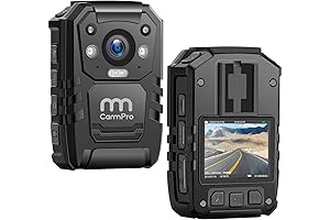 CammPro 1440P Police Body Camera, Waterproof, Audio, Night Vision, GPS
