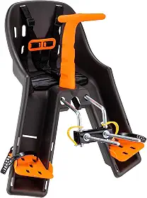 CADEIRINHA DIANTEIRA BABY BIKE GRAFITE COM LARANJA